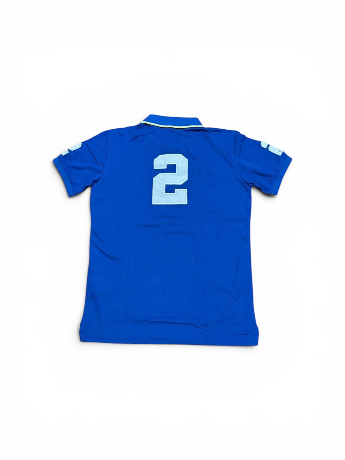 Polo Ralph Lauren Madrid Big Pony Polo Blau Weiss Gelb Size M